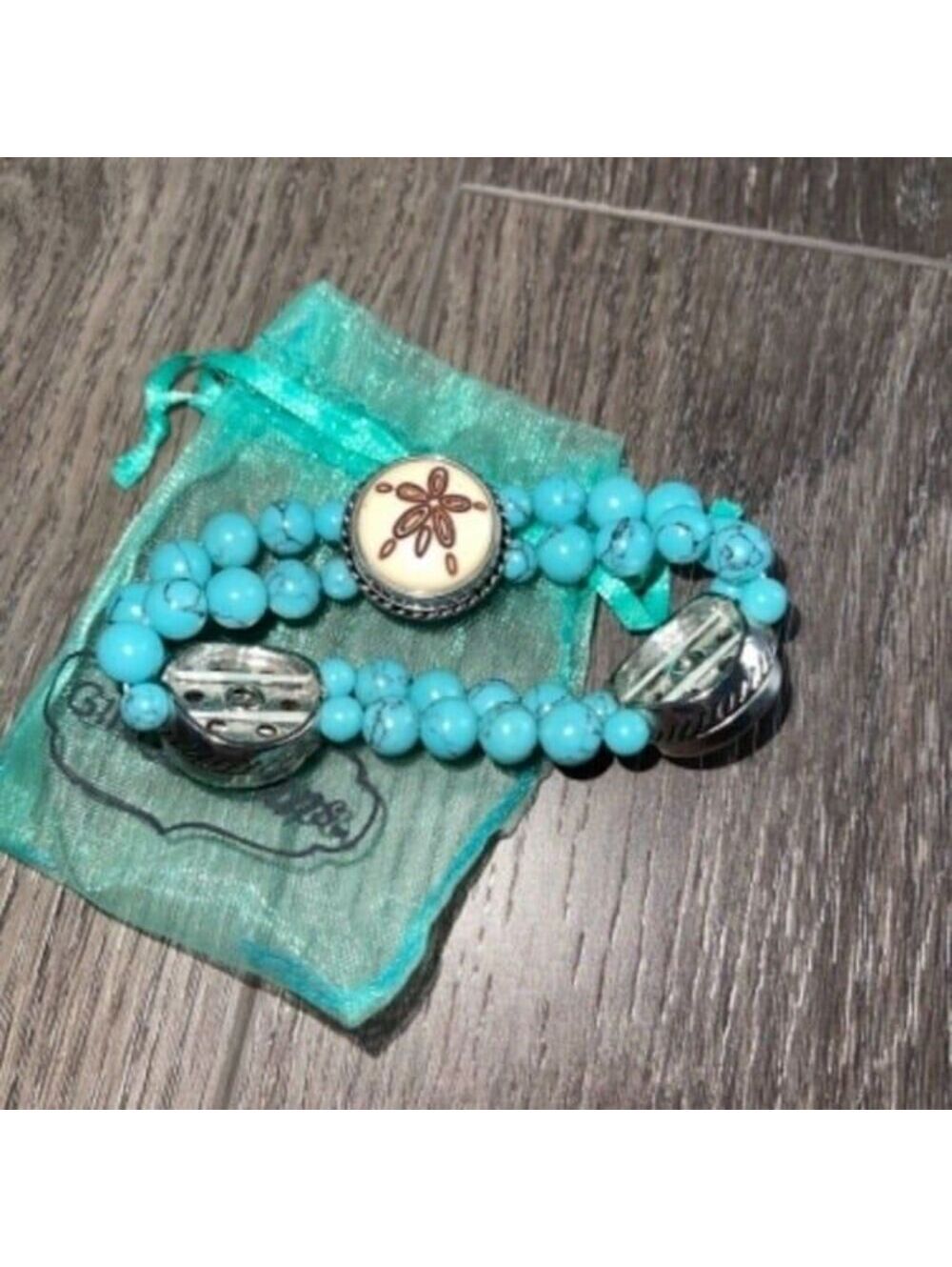 NEW Gingersnaps turquoise beaded bracelet